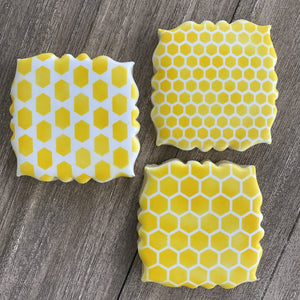 Mini Honeycomb Pattern Cookie Stencil bakeartstencils