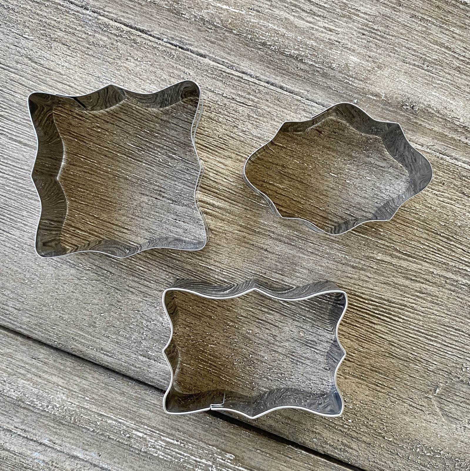 Mini Plaque Cookie Cutters Set bakeartstencil