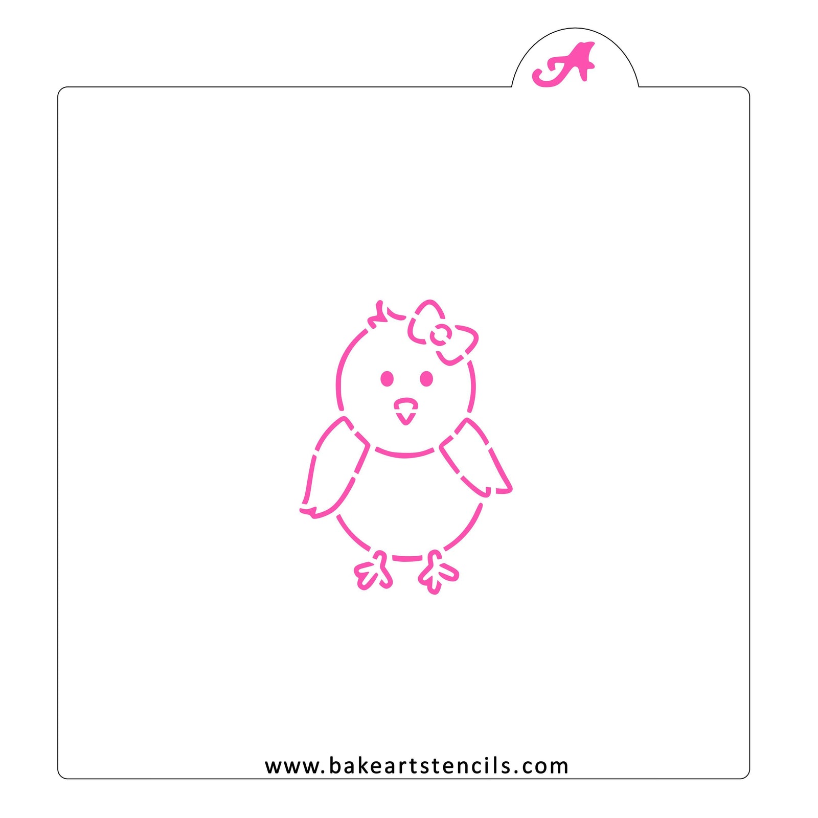 Miss Chick PYO Stencil bakeartstencil