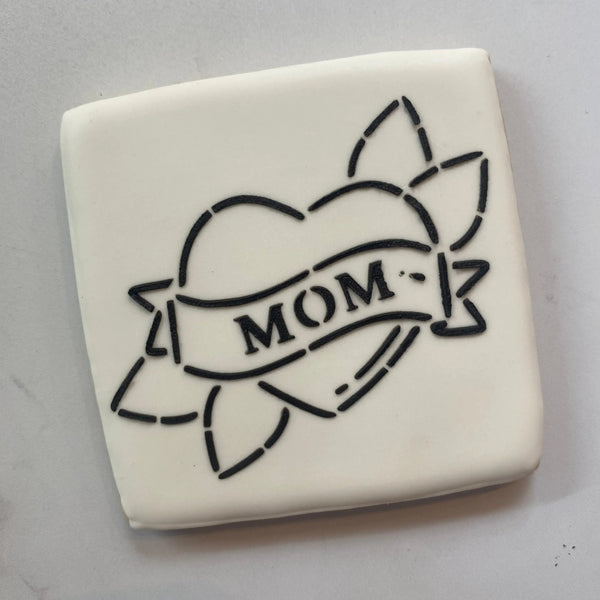 Mom Tattoo Pyo Stencil Mothers Day Stencil Bakeartstencils