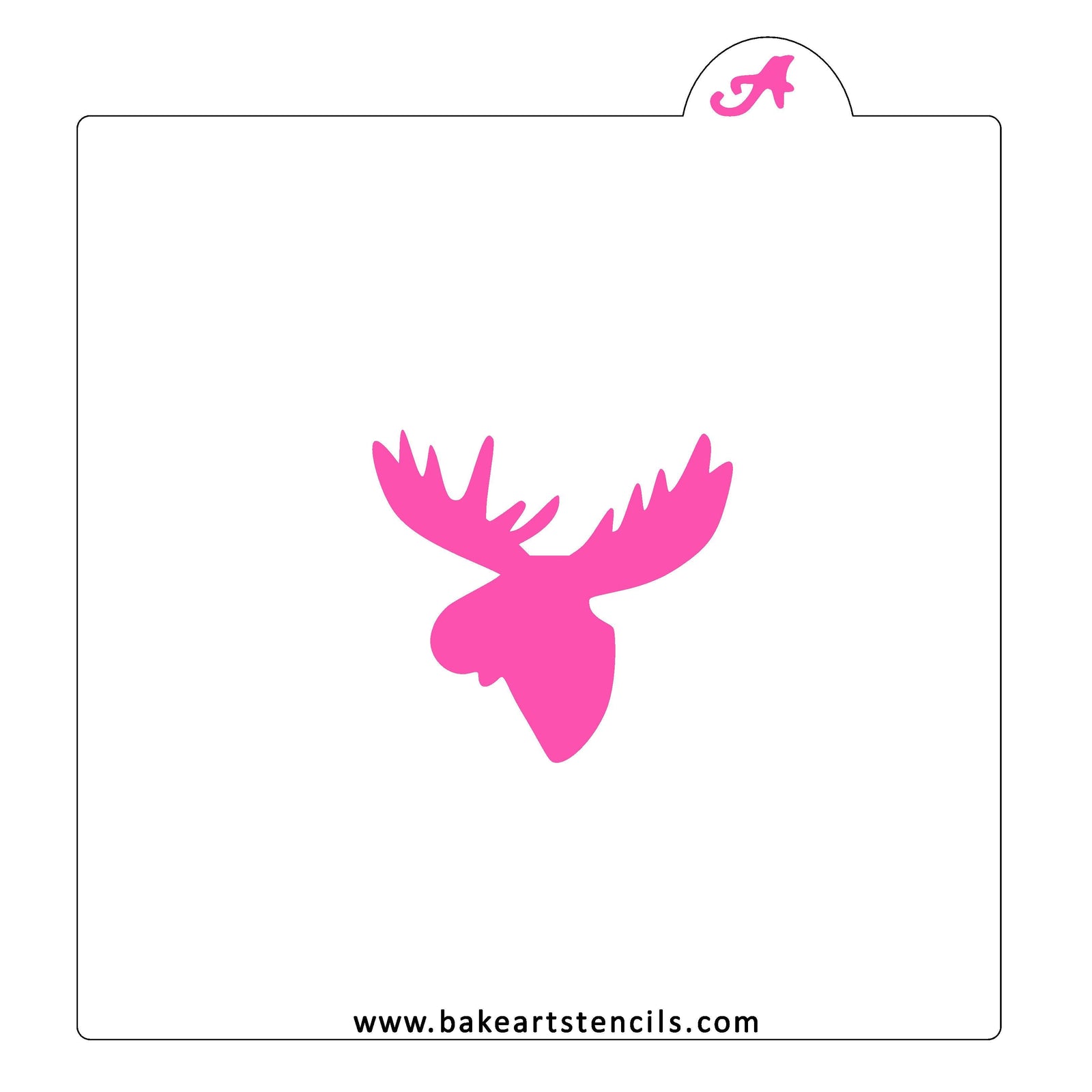 Moose Head Cookie Stencil bakeartstencil