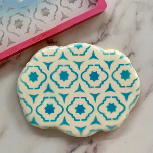 Moroccan Pattern Cookie Stencil bakeartstencil