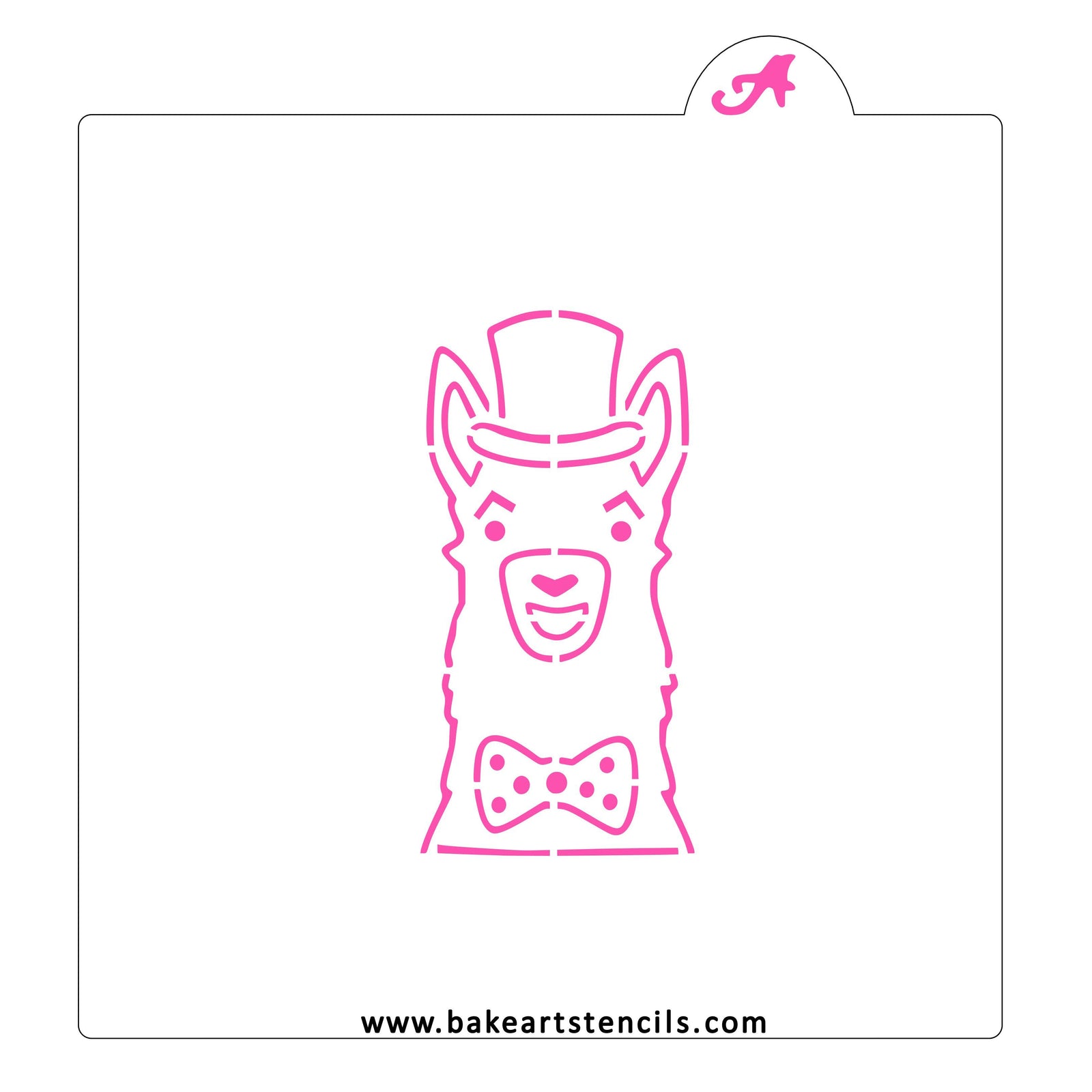 Mr Llama PYO Cookie Stencil bakeartstencil