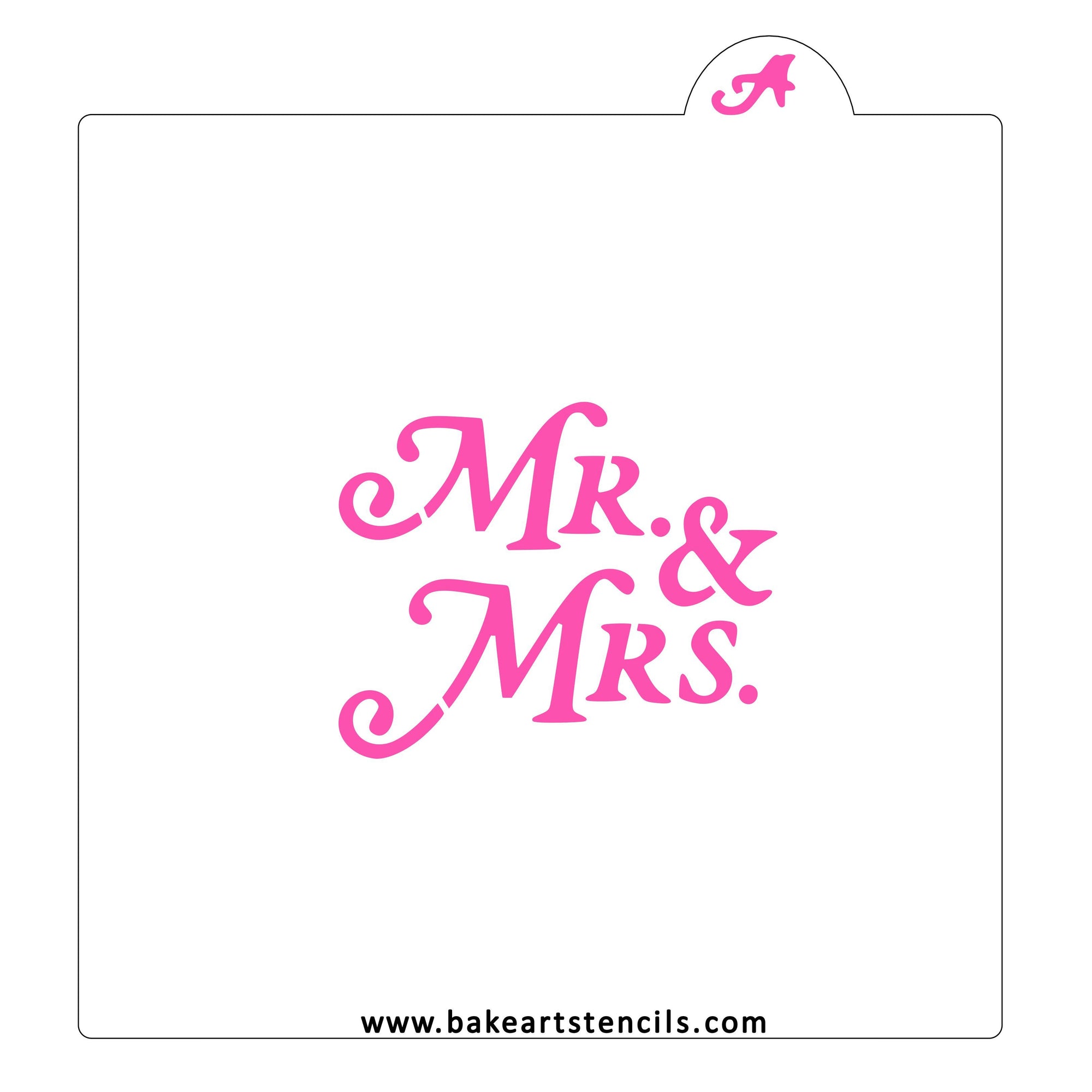 Mr and Mrs Cookie Stencil bakeartstencil