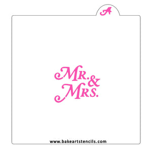 Mr and Mrs Cookie Stencil bakeartstencil