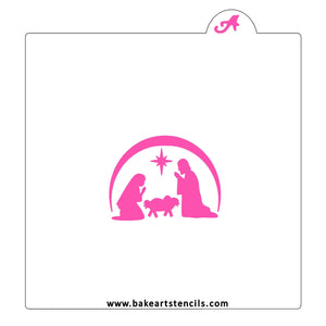 Nativity Silhouette Cookie Stencil bakeartstencil