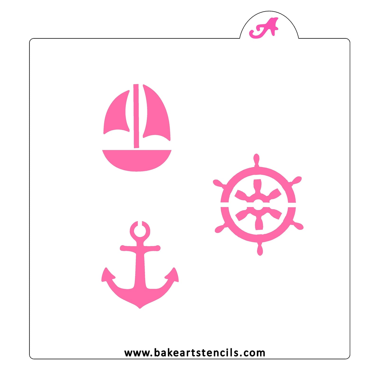 Nautical Oreo Stencil bakeartstencil