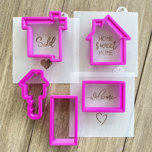 New Home Cookie Decorating Set , Cookie Stencils and Cookie Cutters