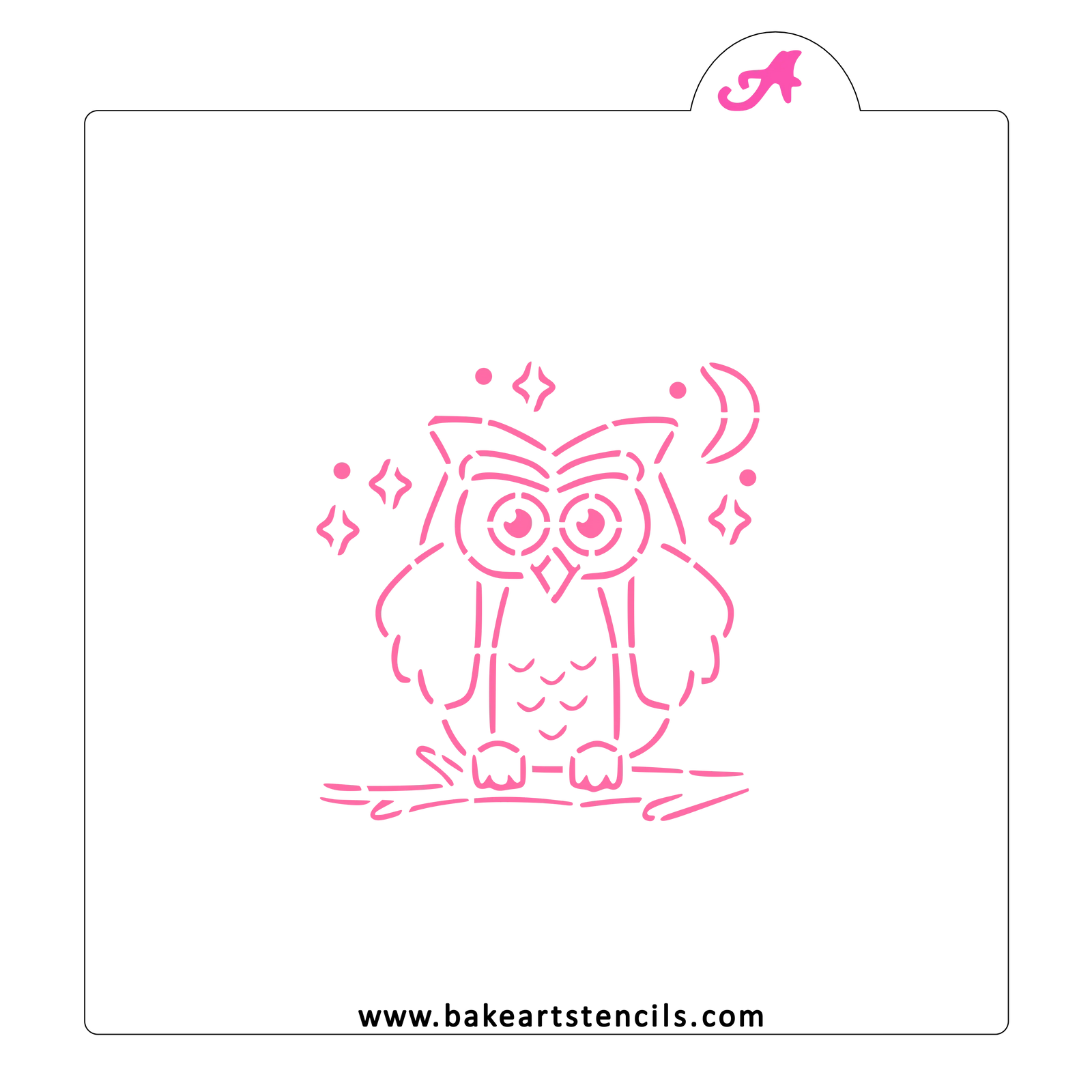 Night Owl PYO Cookie Stencil bakeartstencil