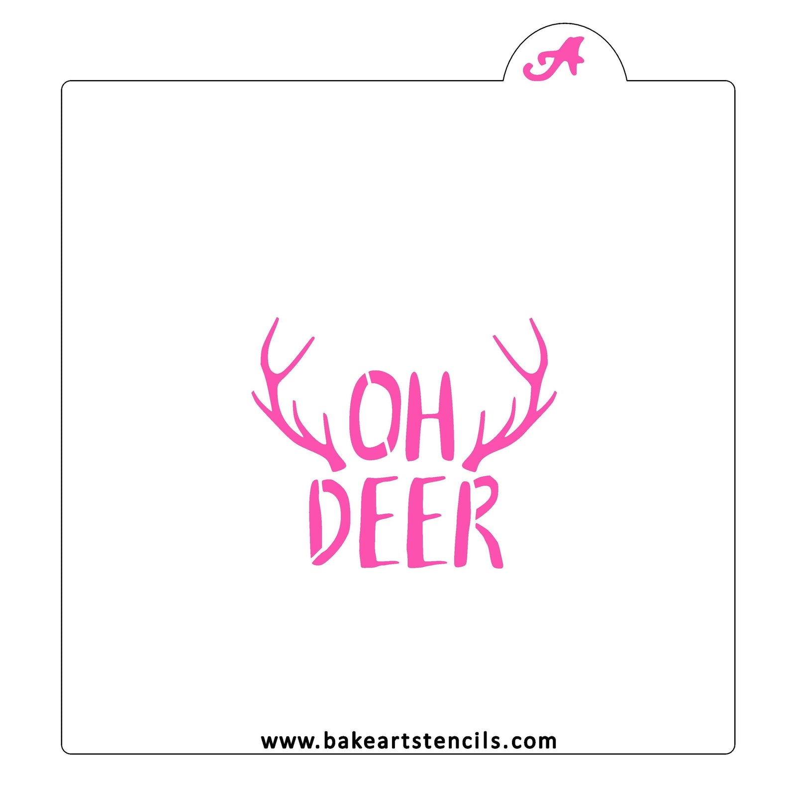 Oh Deer Cookie Stencil bakeartstencil