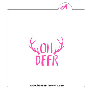 Oh Deer Cookie Stencil bakeartstencil