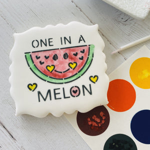 One in a Melon PYO Cookie Stencil bakeartstencil