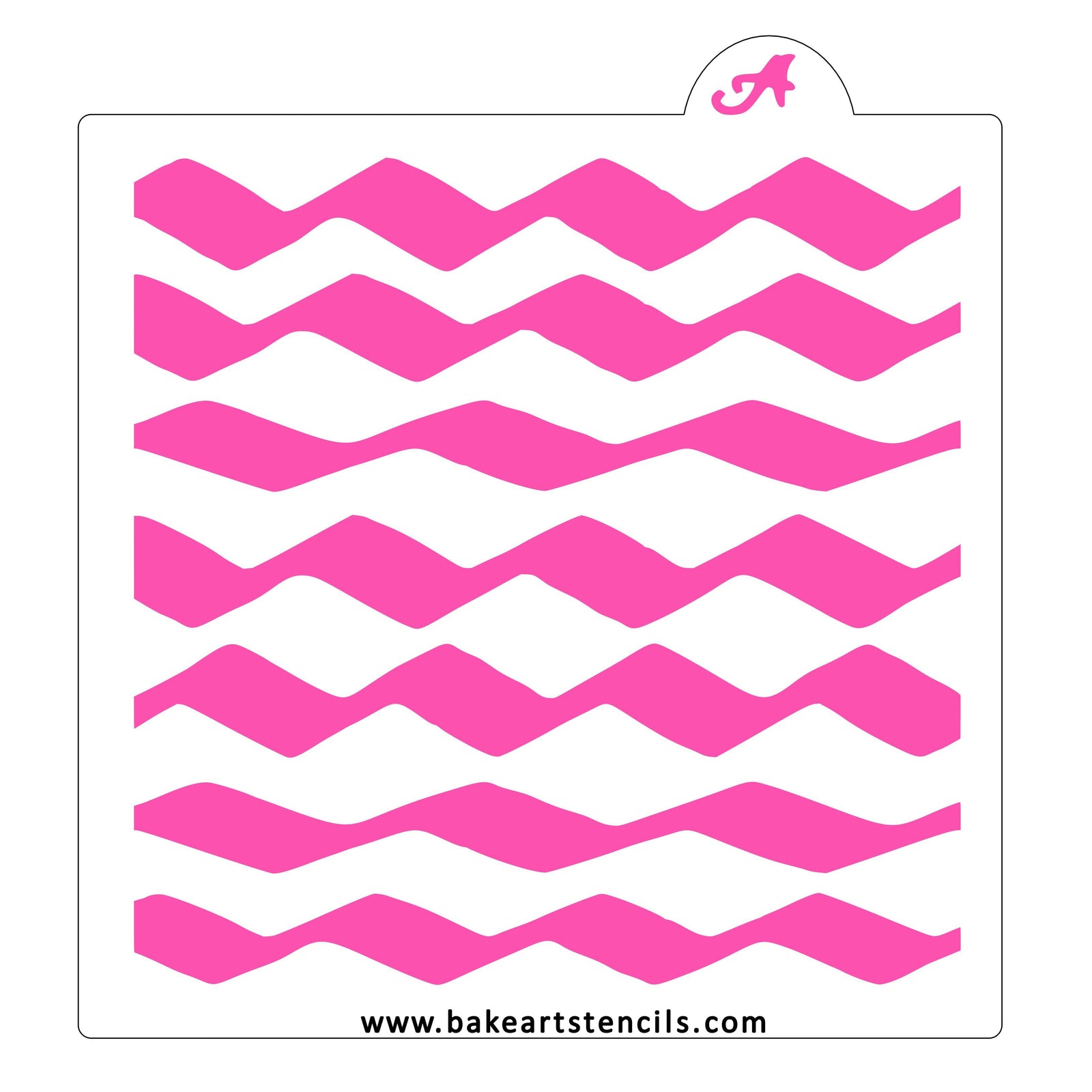 Organic Chevron Stripes Stencil bakeartstencil