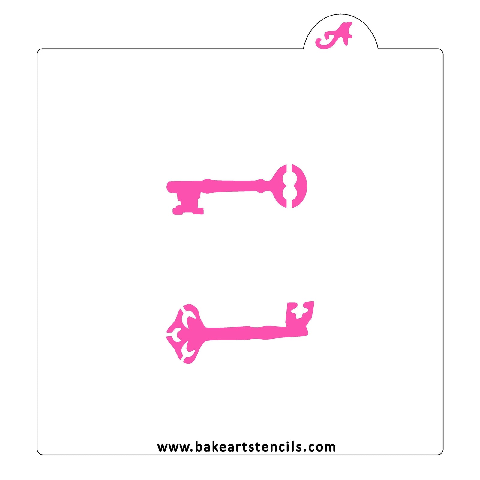 Ornate Antique Keys Stencil bakeartstencils