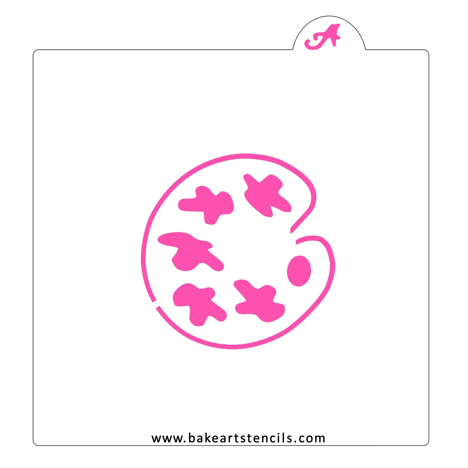 Paint Party Cookie Stencil bakeartstencil