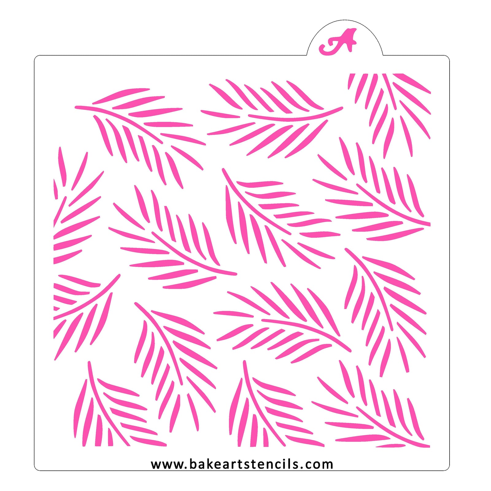 Palm Leaves Pattern Stencil bakeartstencil