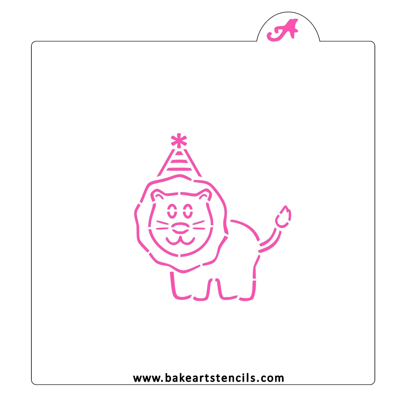 Party Lion PYO Cookie Stencil bakeartstencil