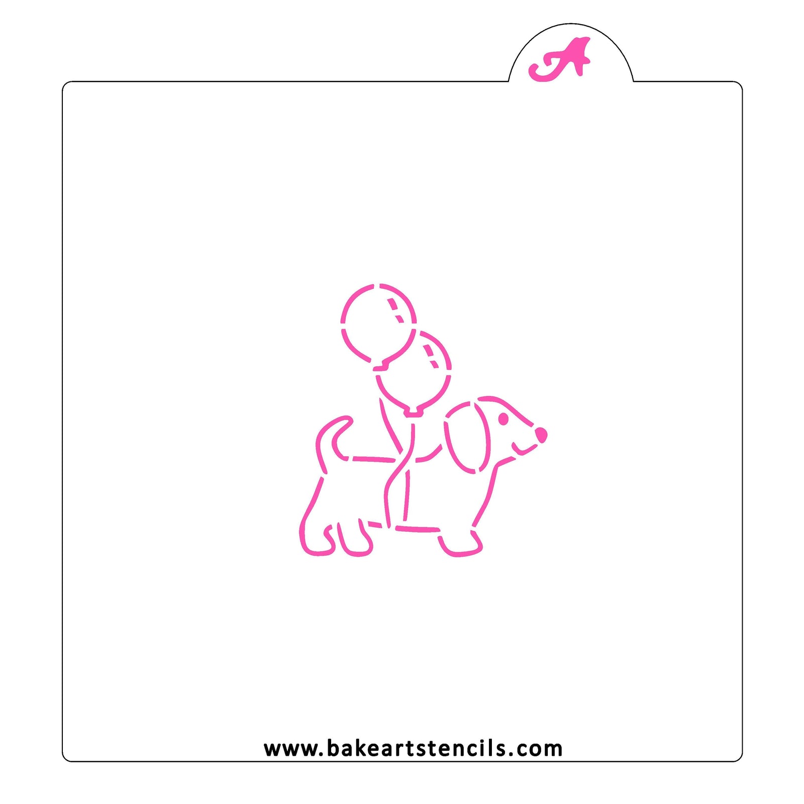 Party Puppy PYO Cookie Stencil bakeartstencil