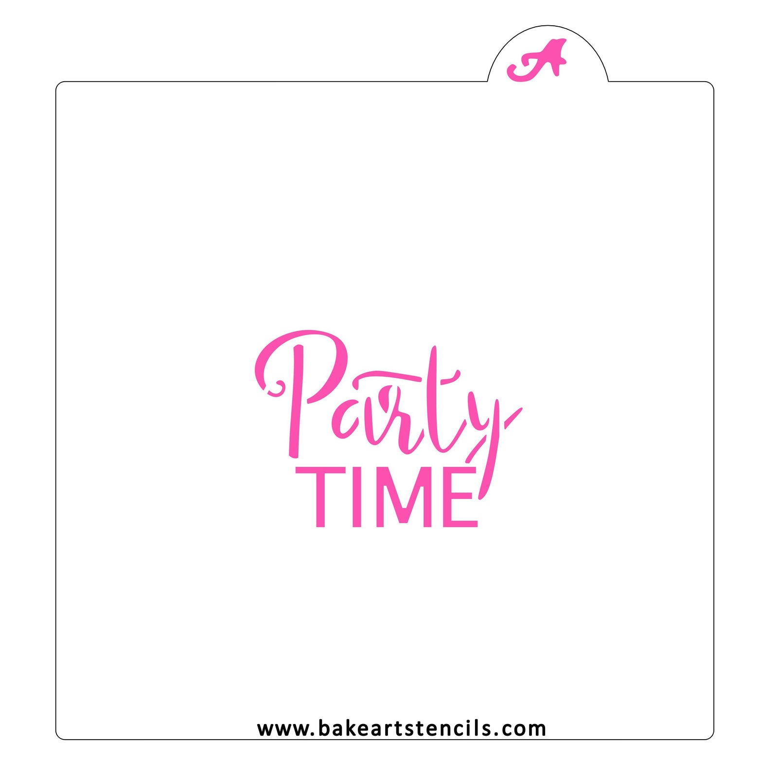 Party Time Cookie Stencil bakeartstencil