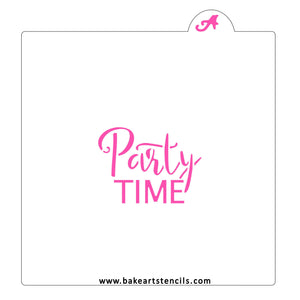 Party Time Cookie Stencil bakeartstencil