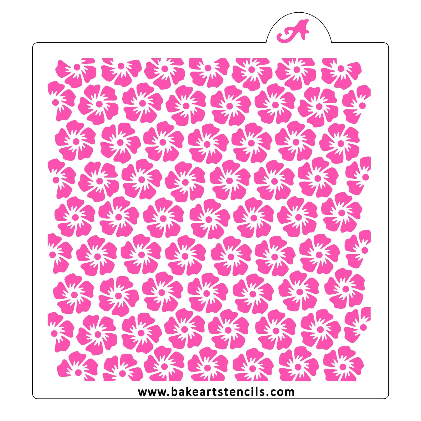 Patch of Pansies Pattern Stencil bakeartstencil