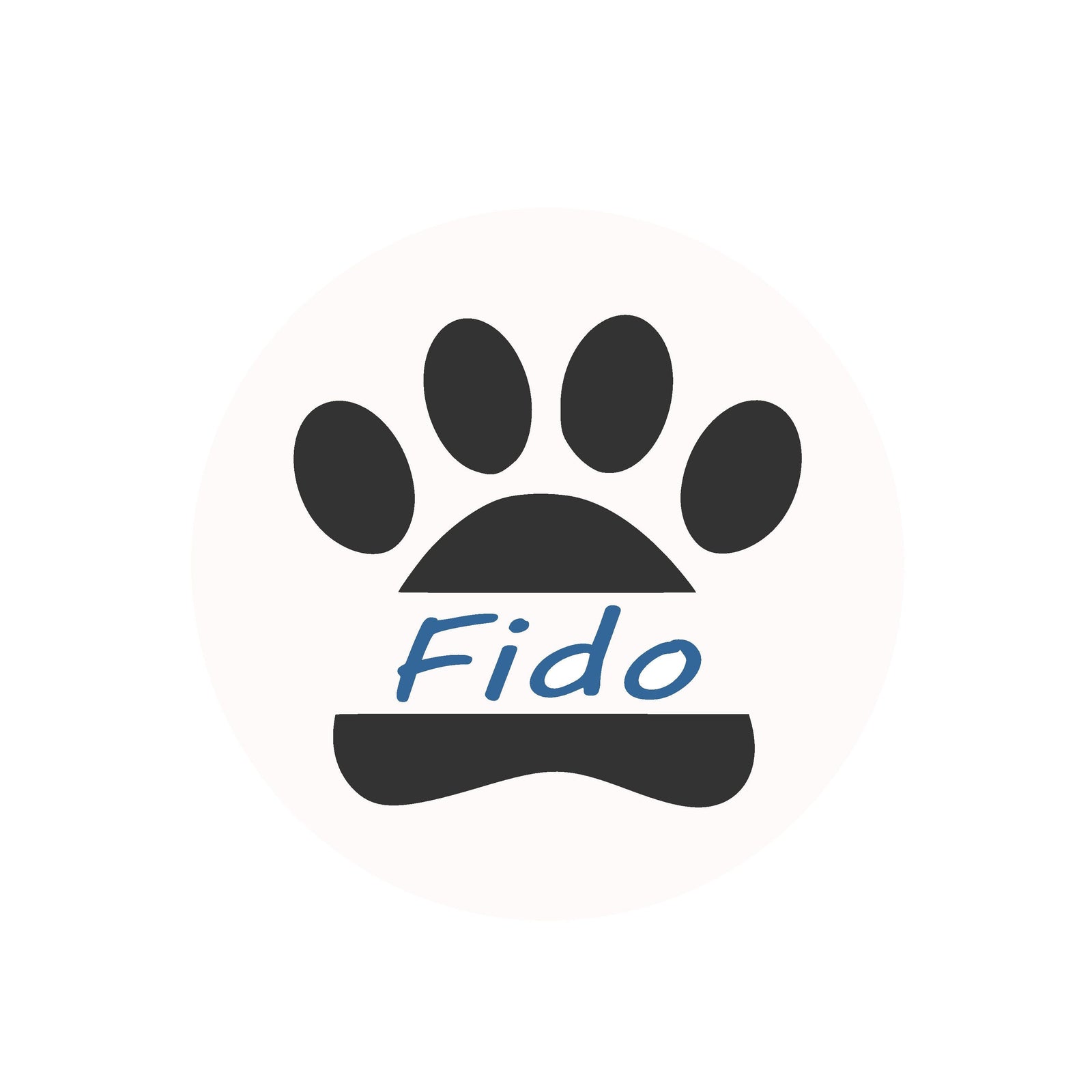 Paw Print Name Cookie Stencil bakeartstencil