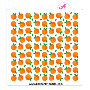 Peach Pattern Cookie Stencil Set bakeartstencil