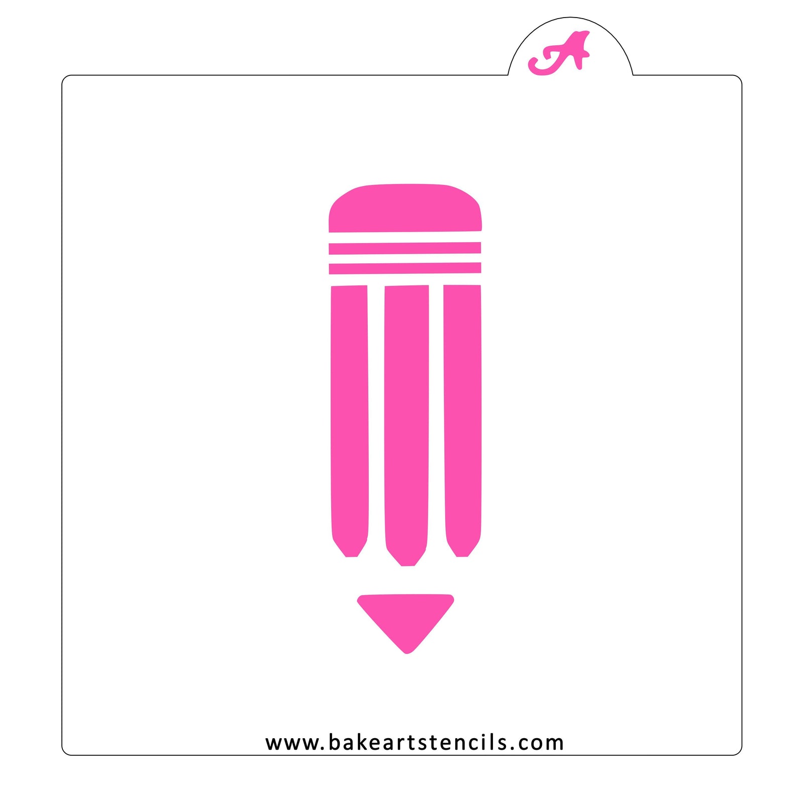 Pencil Stick Cookie  Stencil bakeartstencils