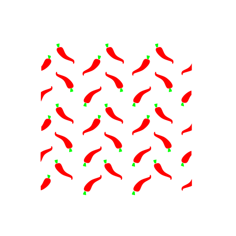 Peppers Pattern Stencil Set bakeartstencil