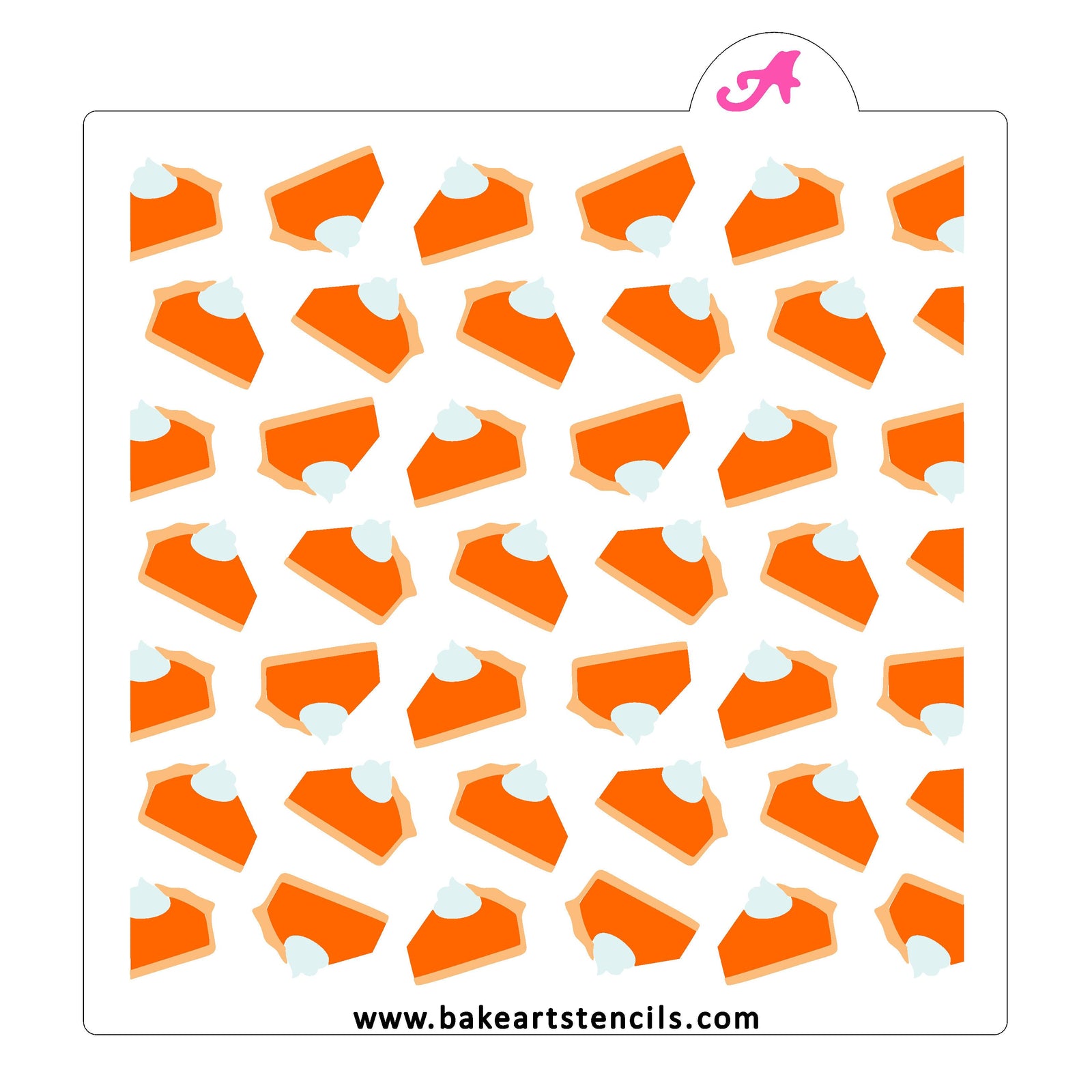 Pie Slices Pattern Stencil Set, a 3-piece Set, to decorate sweet Thanksgiving Cookies and more. 