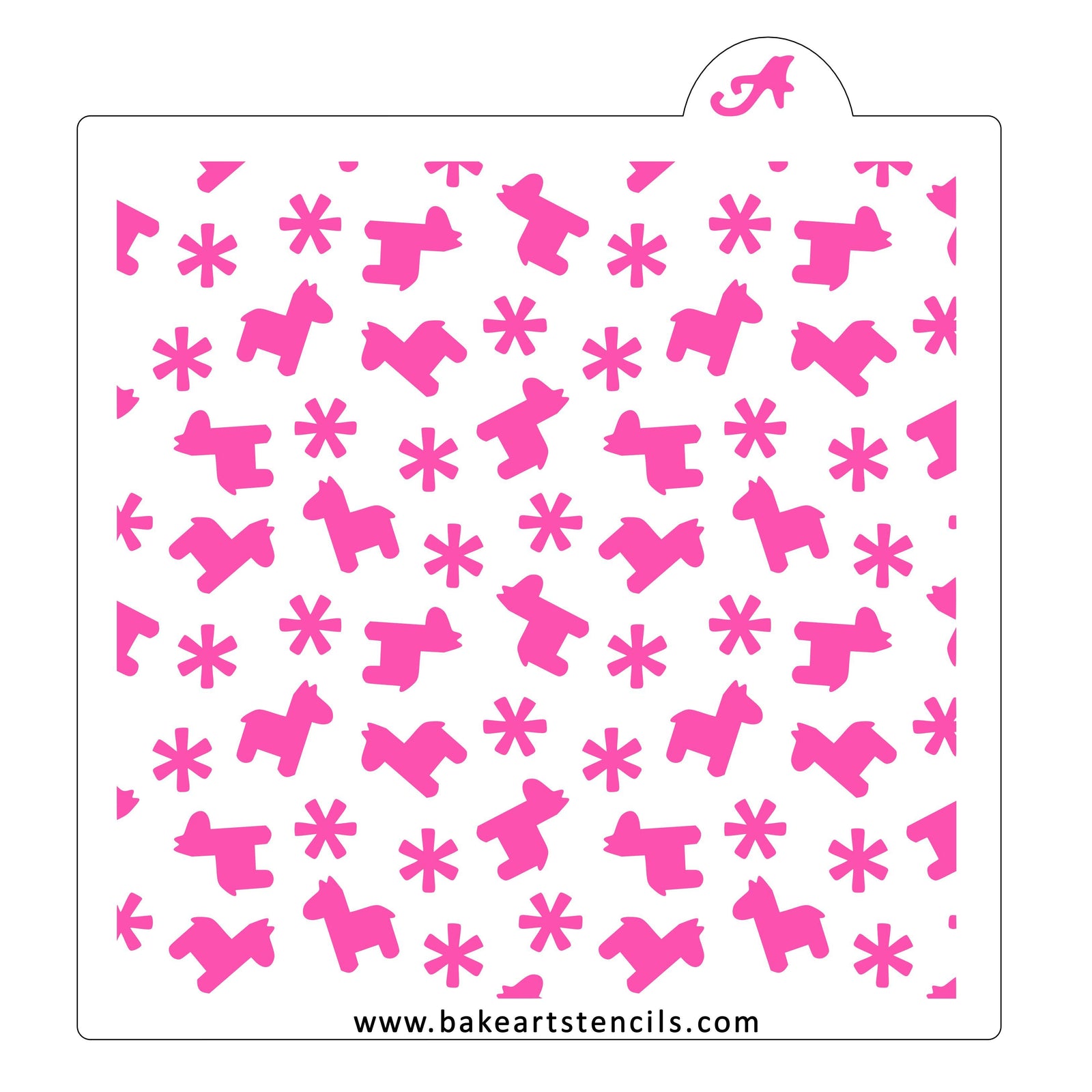 Pinata Pattern Cookie Stencil bakeartstencil