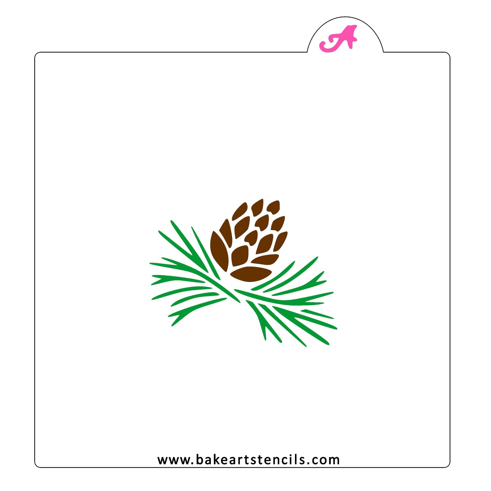 Pine Cone Bouquet Stencil Set bakeartstencil