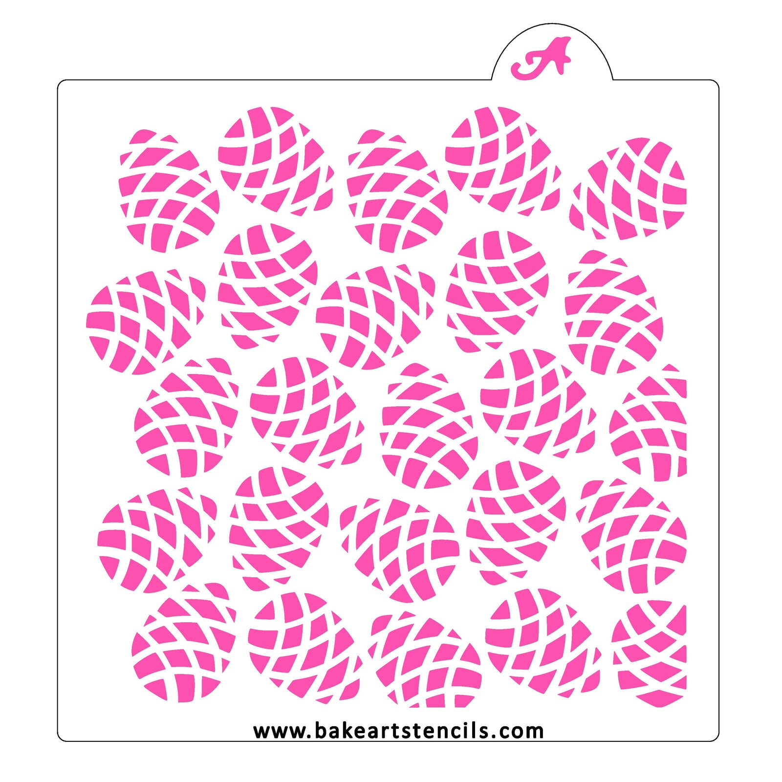 Pine Cones Pattern Cookie Stencil bakeartstencil