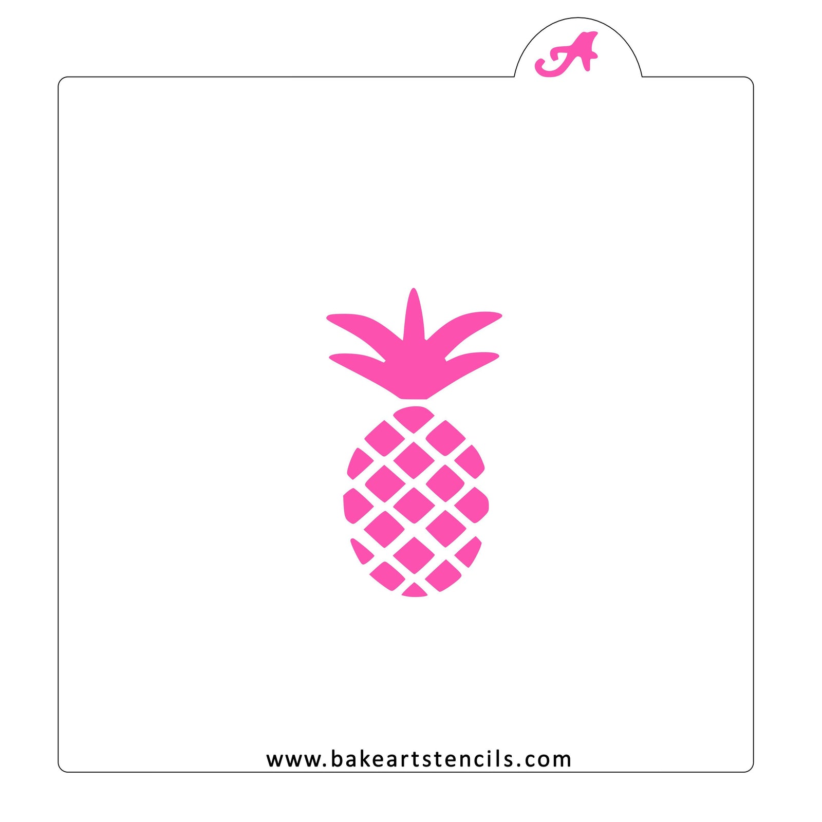 Pineapple Cookie Stencil bakeartstencil