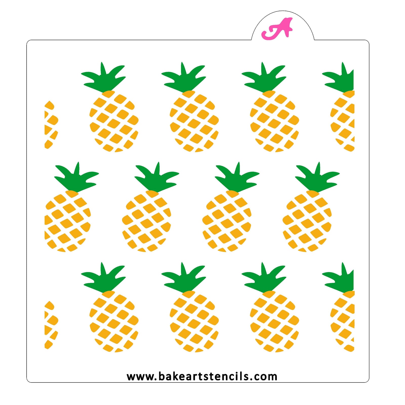 Pineapple Pattern Cookie Stencil bakeartstencil