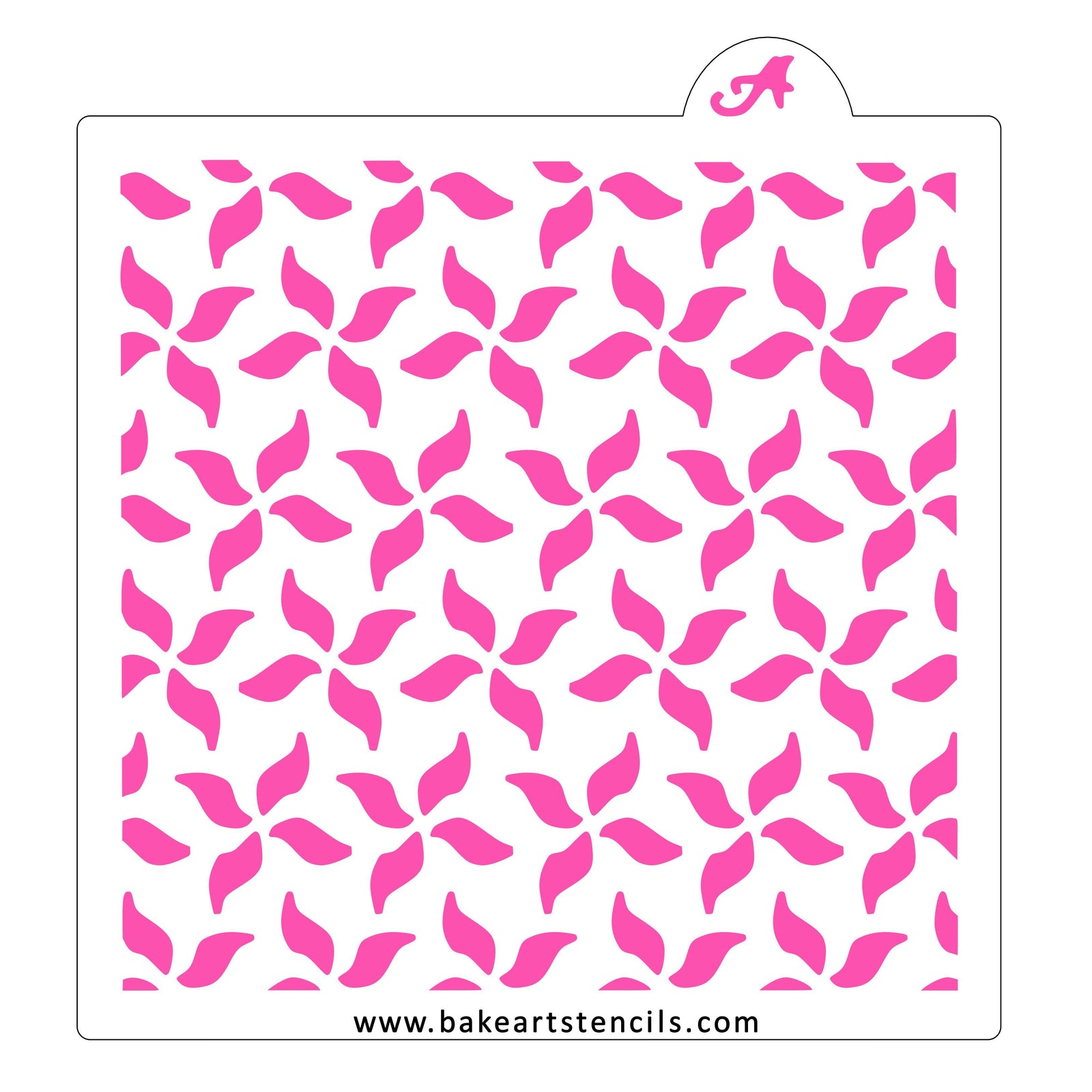 Pinwheel Pattern Stencil bakeartstencil
