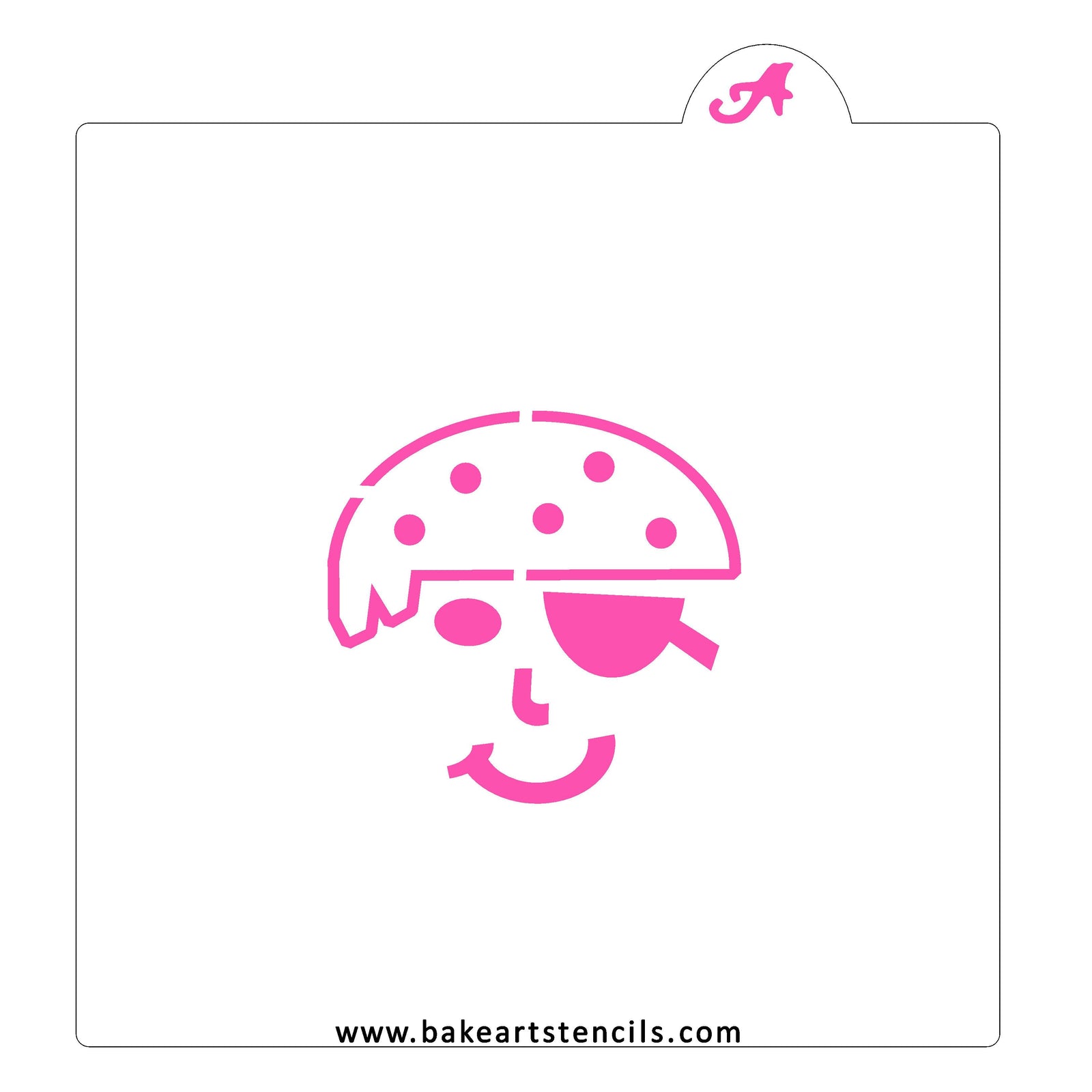 Pirate Face Cookie Stencil bakeartstencil