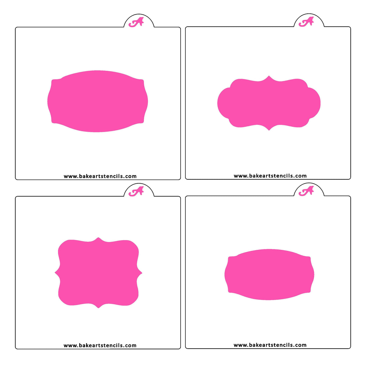 Plaque Shape Creators Stencil Set - bakeartstencils