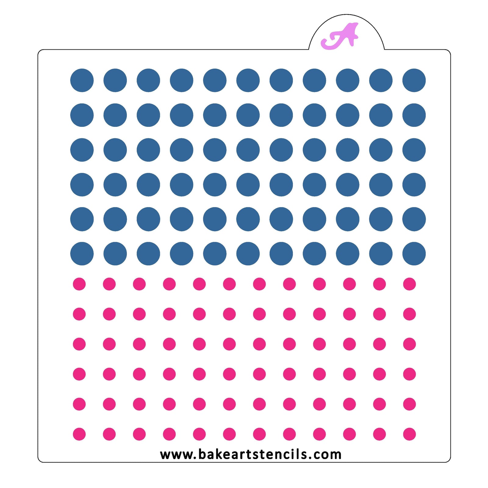 Polka Dot Sprinkles Stencil bakeartstencil