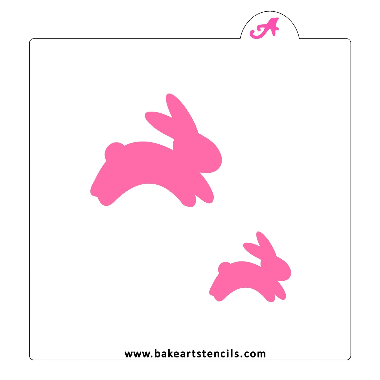 Prairie Bunnies Cookie Stencil bakeartstencil