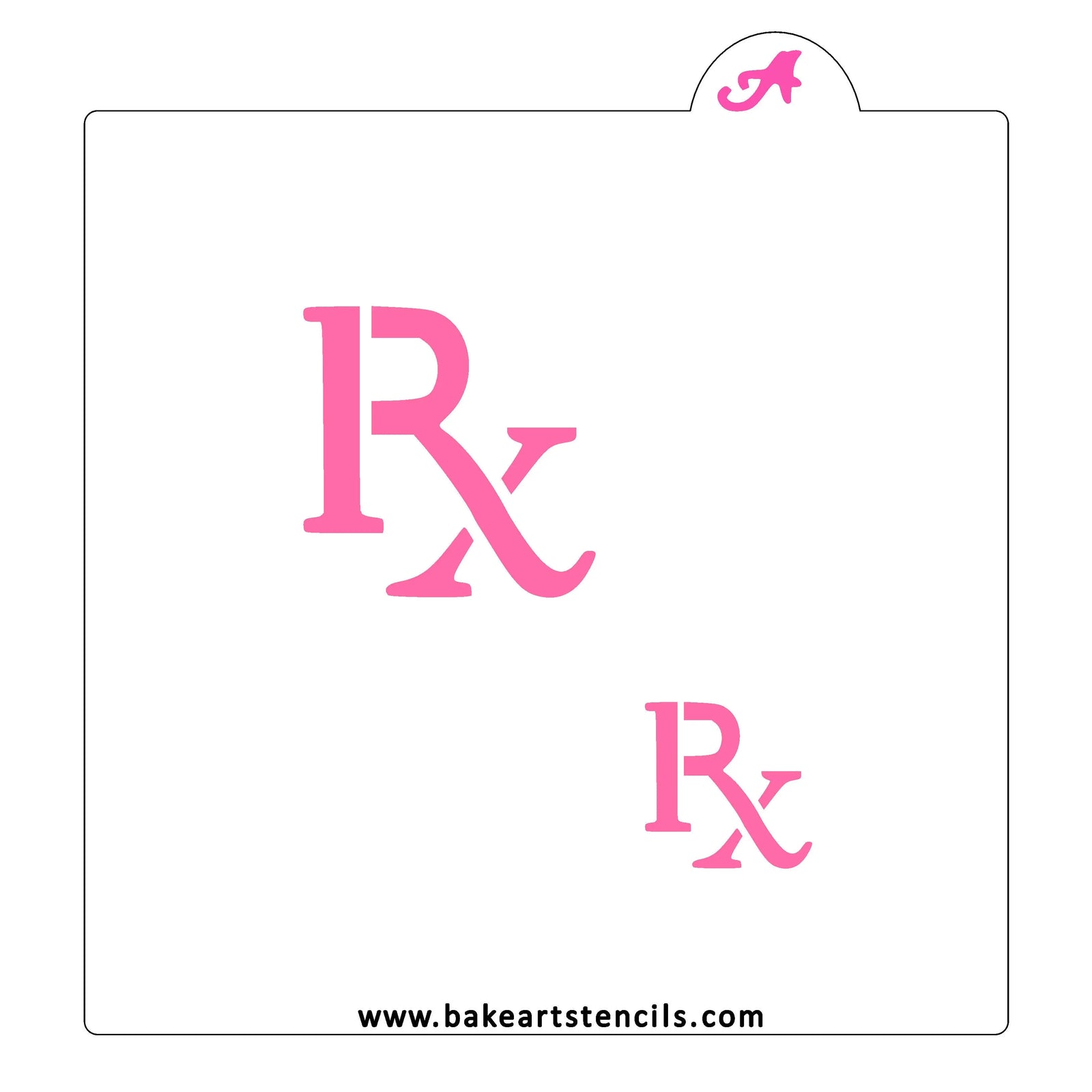Prescription Symbol Cookie Stencil bakeartstencil