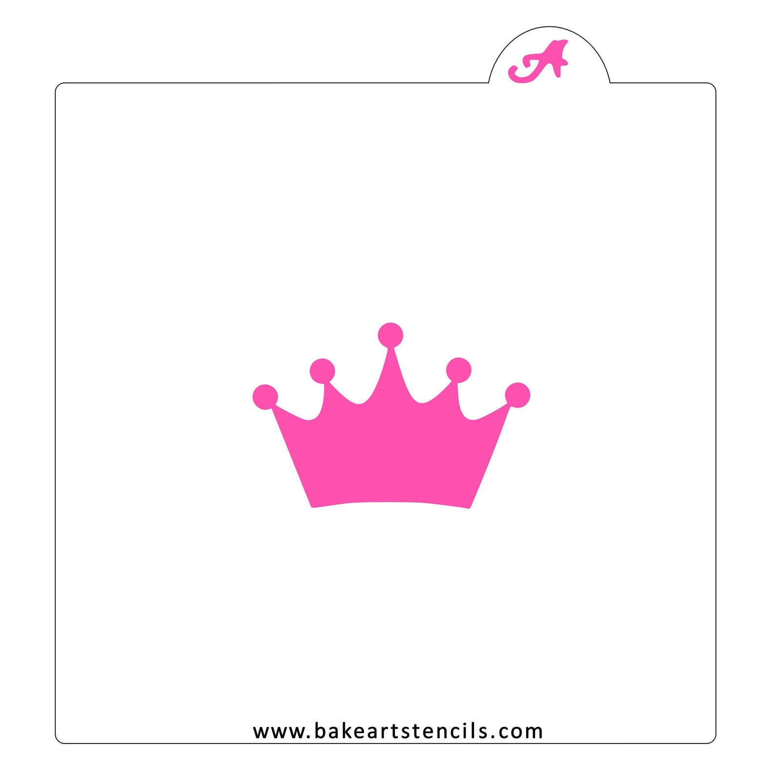Princess Tiara Cookie Stencil bakeartstencil