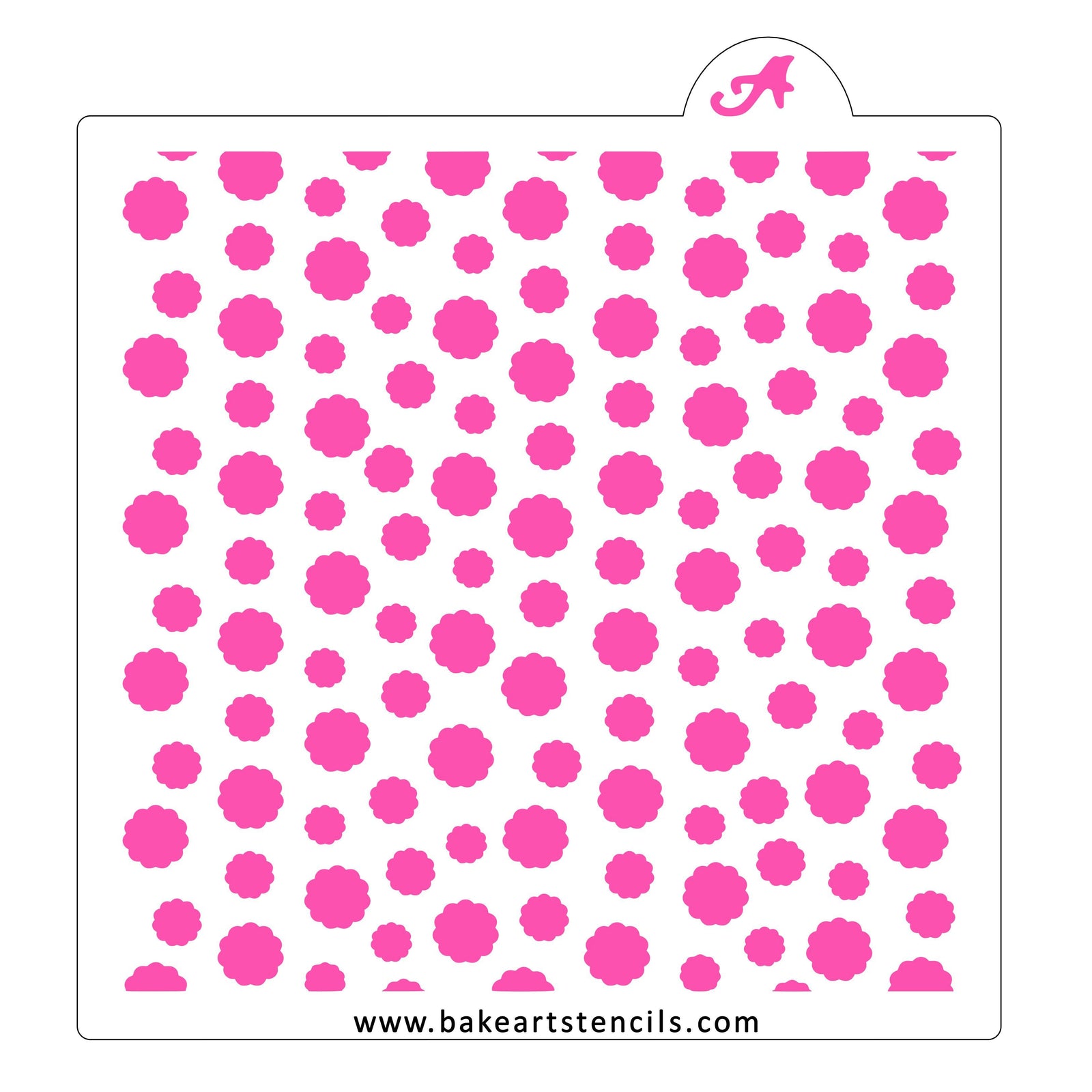 Puffy Polka Dots Cookie Stencil bakeartstencil