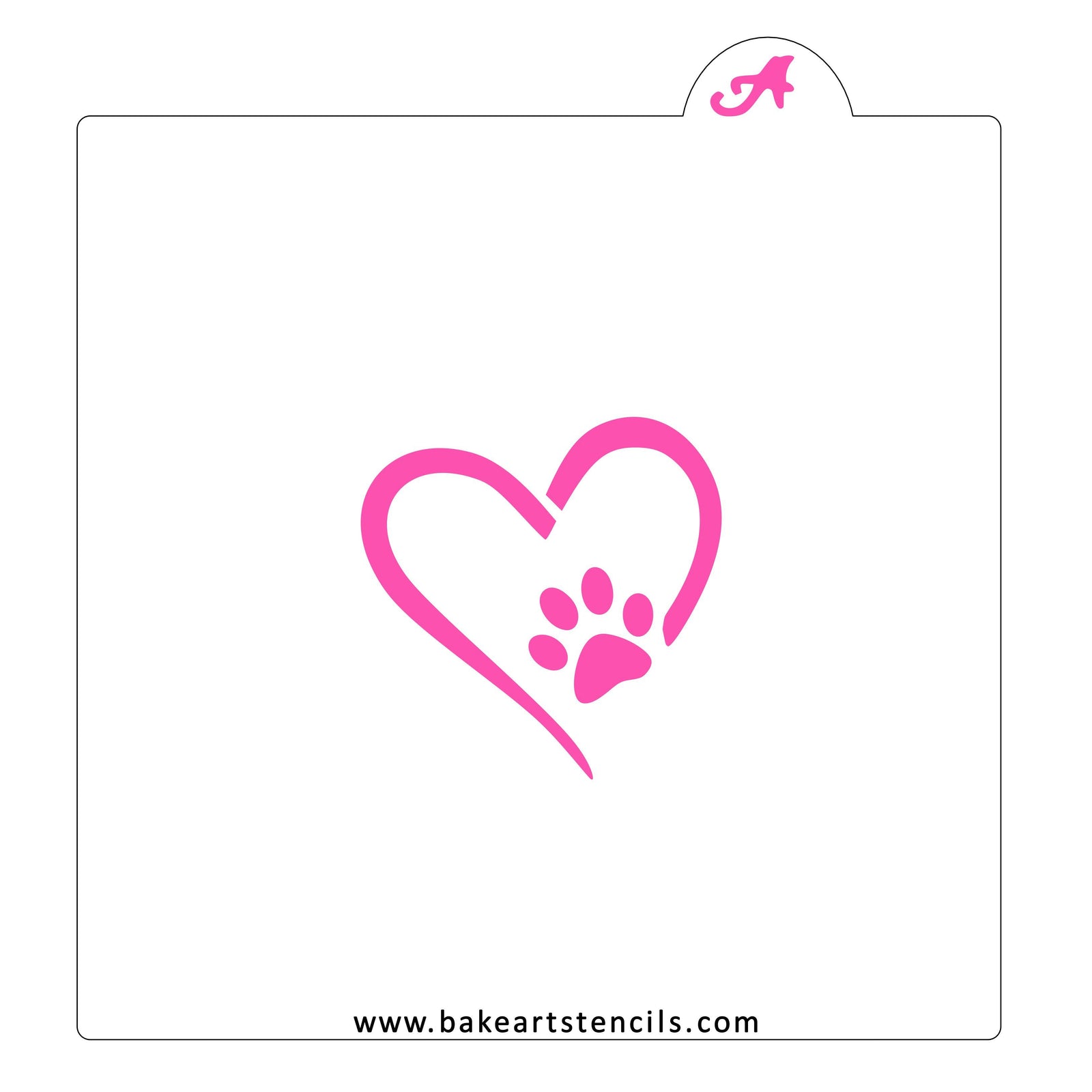 Puppy Love Cookie Stencil bakeartstencils