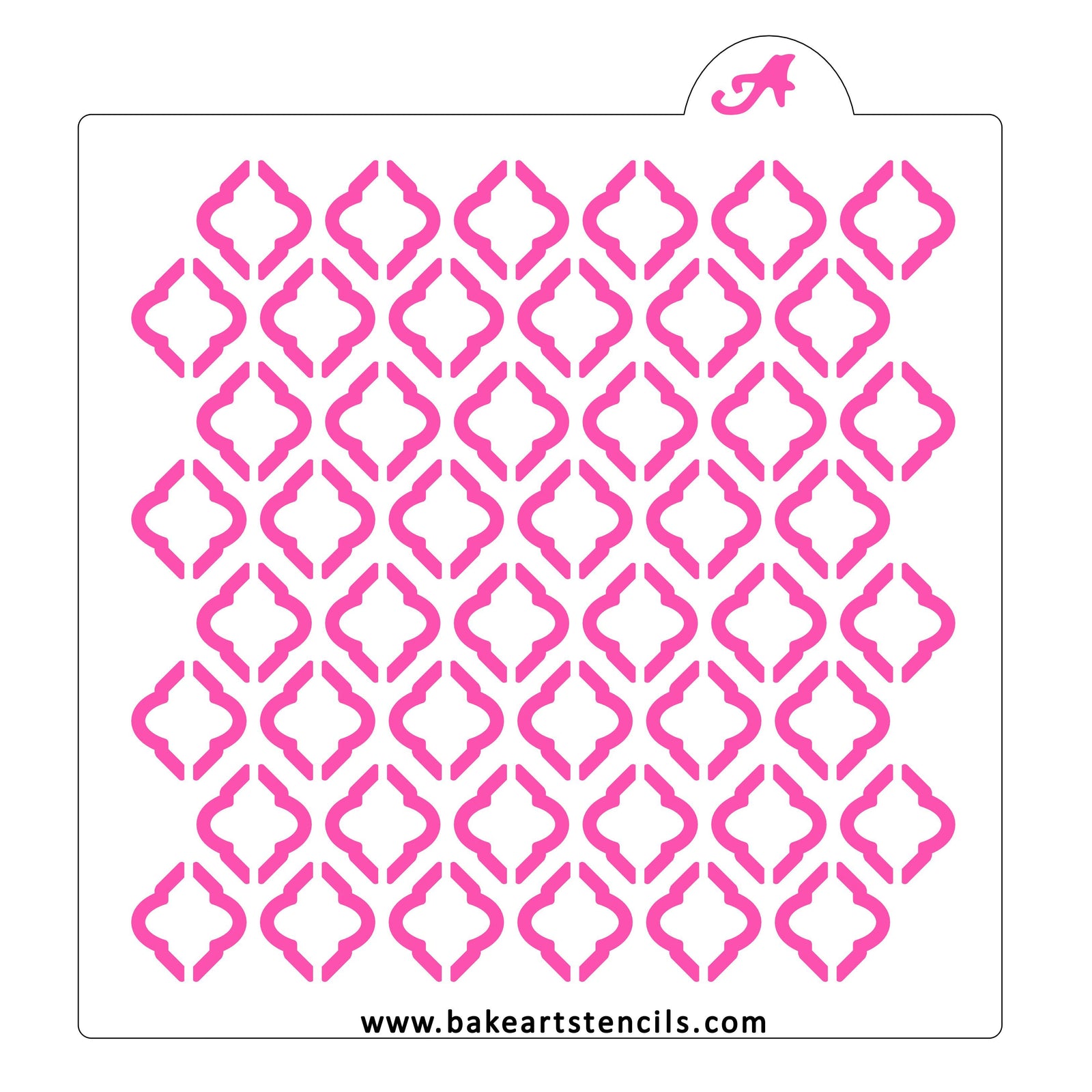 Quatrefoil Small Pattern Stencil bakeartstencil