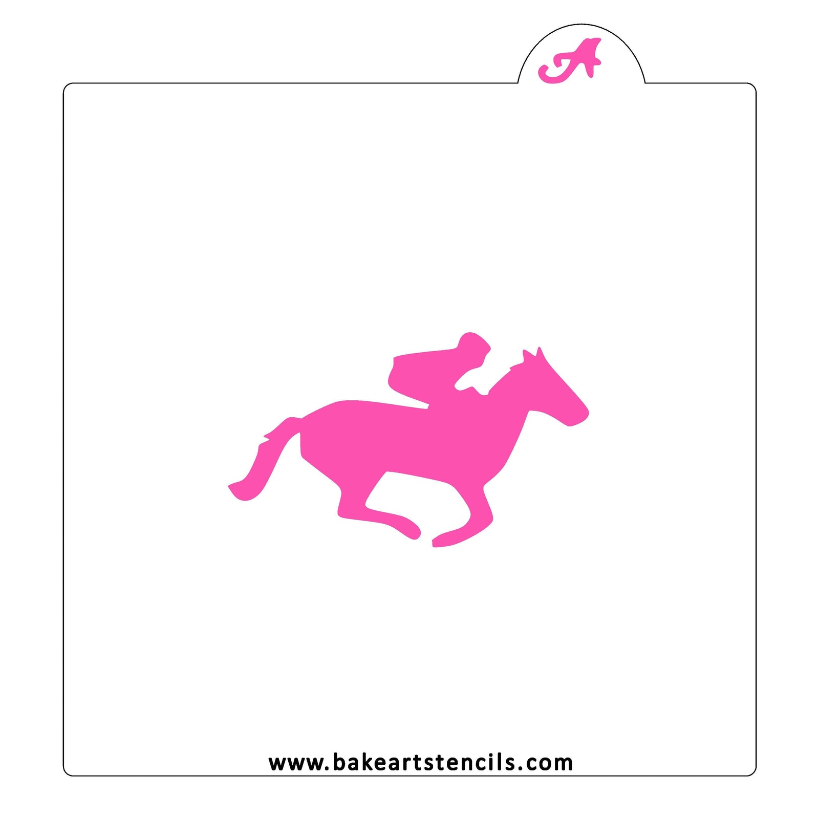 Racing Horse Cookie Stencil bakeartstencil