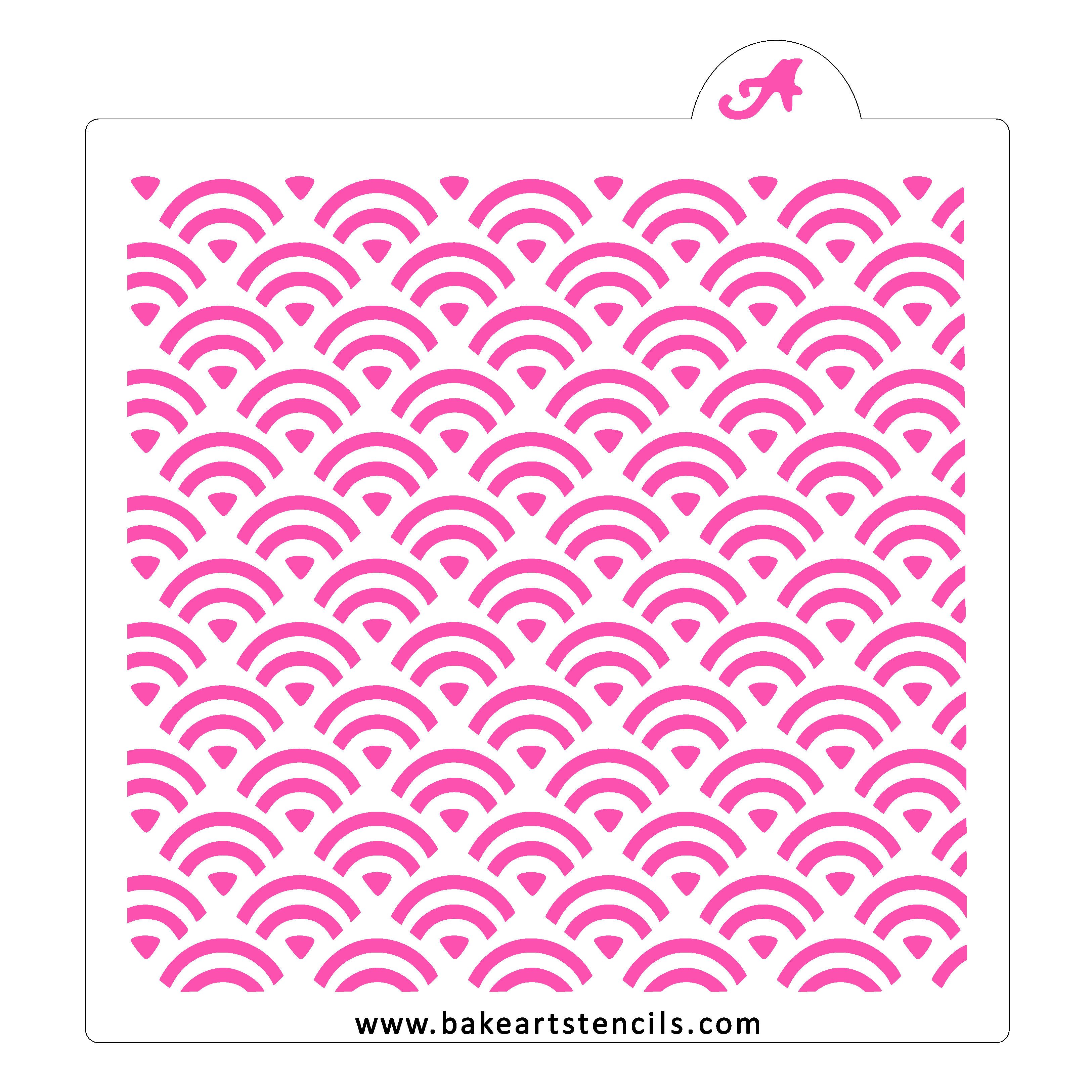 Rainbow Pattern Cookie Stencil - bakeartstencils