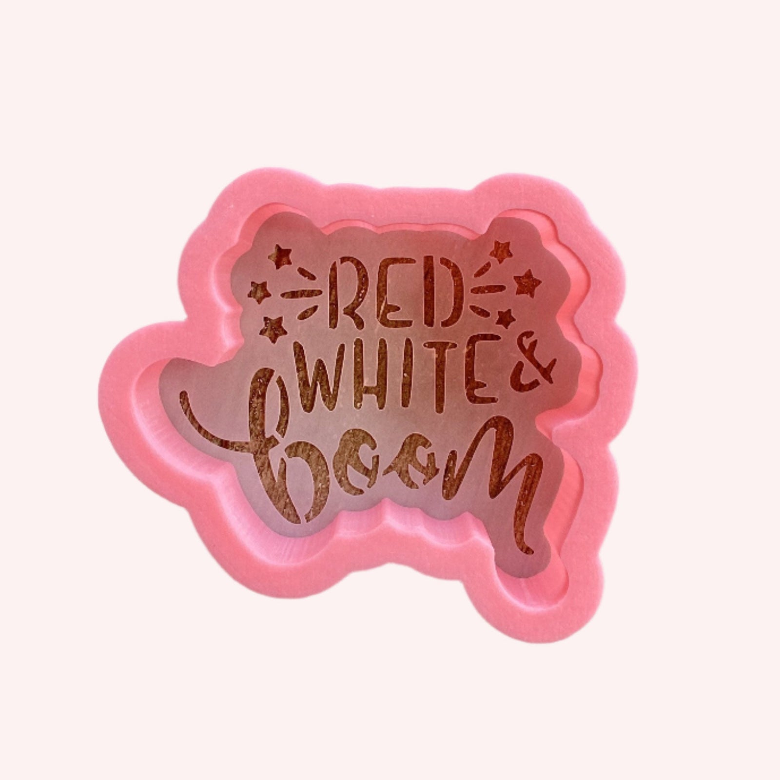Red White & Boom Cookie Stencil and Cutter Set, mini sized for decorating 4th of July Cookies.