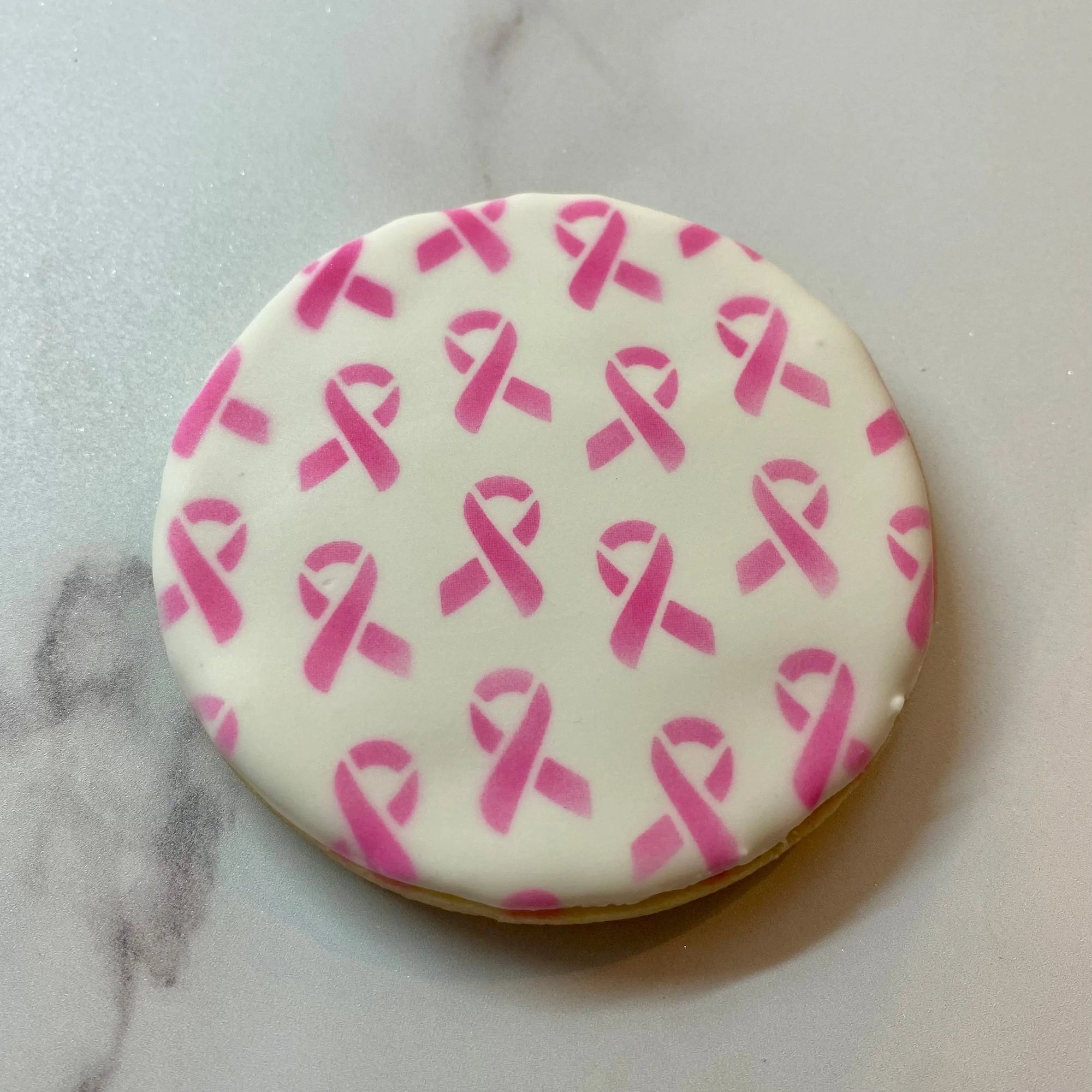 Ribbon Awareness Pattern Stencil bakeartstencil