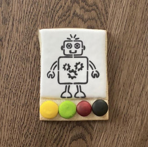 Robot PYO Cookie Stencil bakeartstencil
